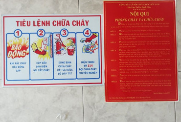 Mẫu Nội quy phòng cháy chữa cháy nhà trọ, phòng trọ (PCCC)