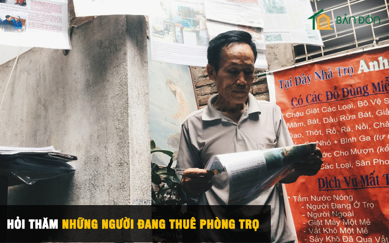 hỏi thăm những người đang thuê phòng trọ ở địa điểm mình muốn thuê