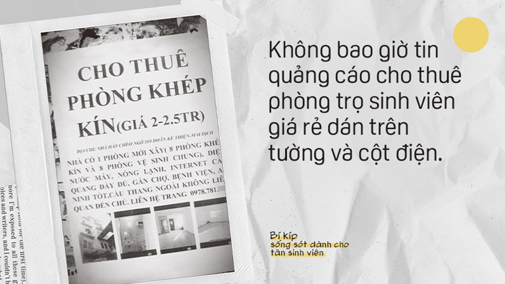 Sinh viên thuê phòng trọ, cẩn thận không thừa 1