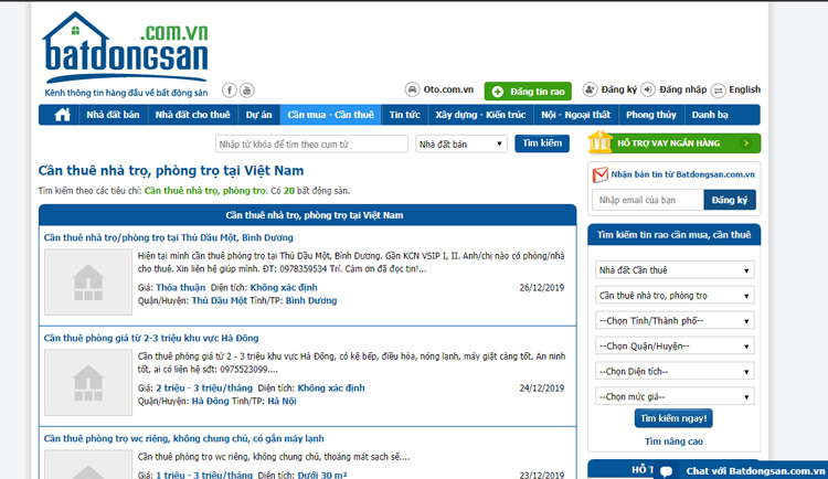 Website tìm nhà trọ uy tín 1