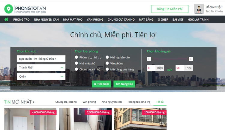 Website tìm nhà trọ uy tín 11